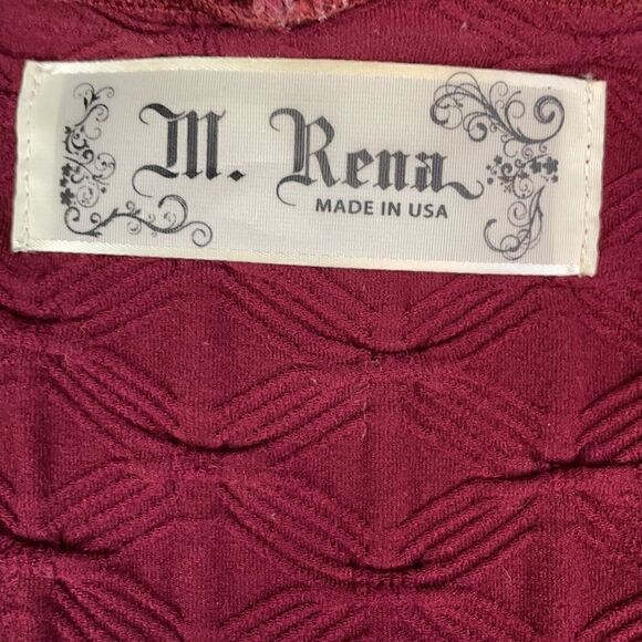 M.Rena Burgundy Long Open Lightweight Top (Size: Small) - Picture 11 of 14